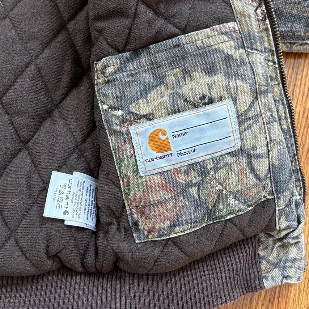 Carhartt Mossy Oak Jacket Boys Youth XS‎ X-Small 6 Camouflage Hunting Outdoors